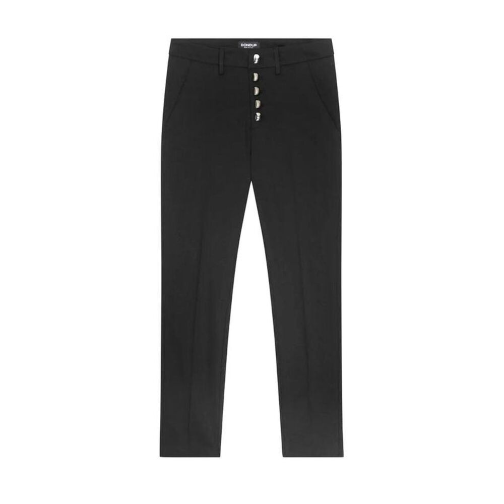 Dondup Button Closure SlimFit Pants Women black Trousers